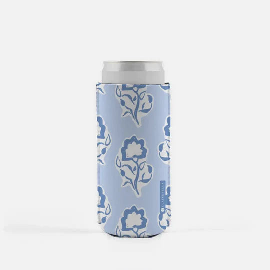 Blue Slim Can Cooler