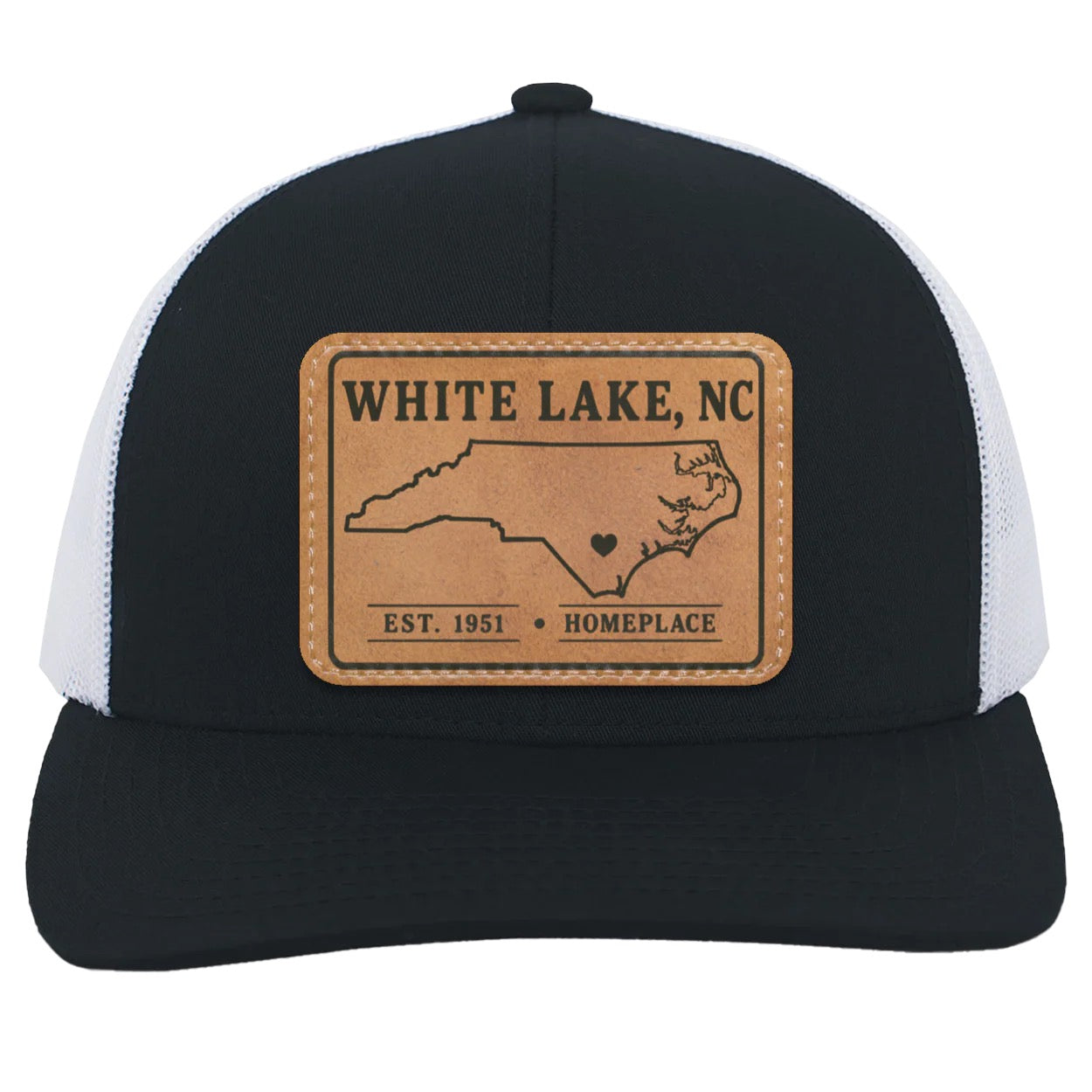 White Lake Hat - HOMEPLACE "Love Your Town" Trucker Patch Navy/White