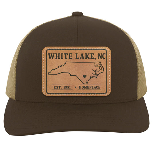 White Lake Hat - HOMEPLACE "Love Your Town" Trucker Patch Brown/Khaki