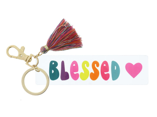 JM Clear Acrylic Keychain - Blessed