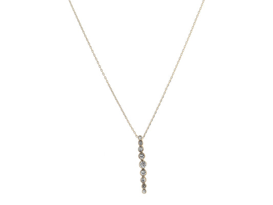 JM Circle Crystal Bar Necklace