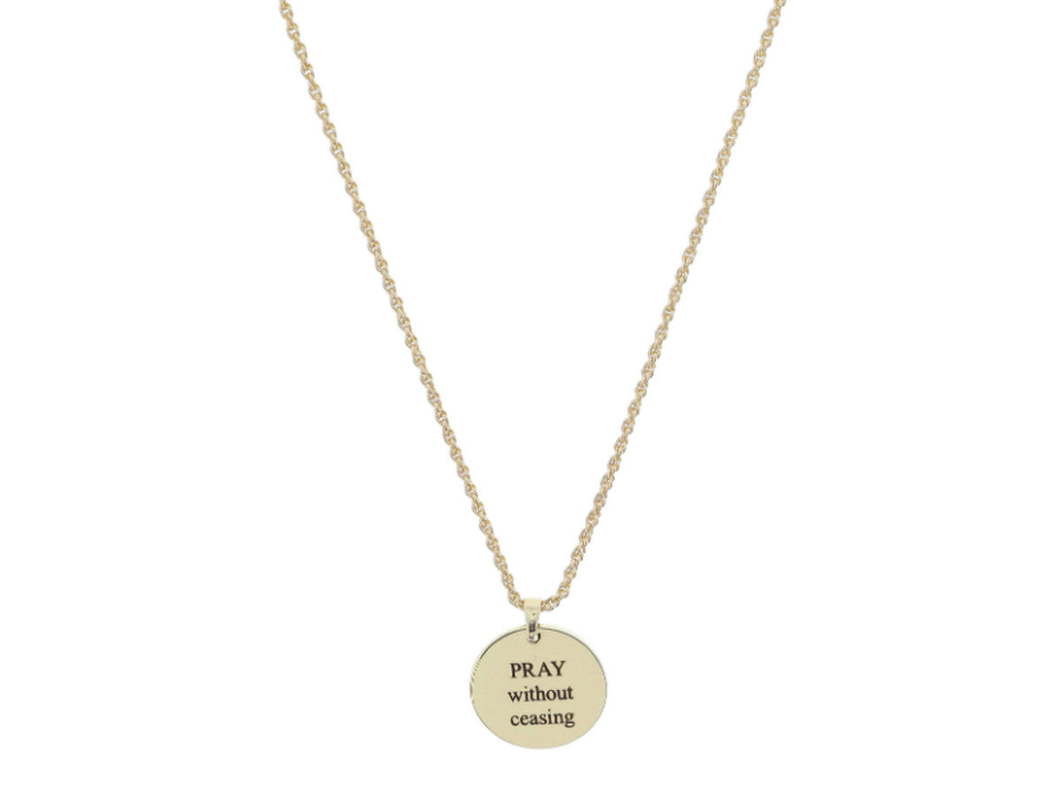 JM "Pray Without Ceasing" Shiny Gold Necklace