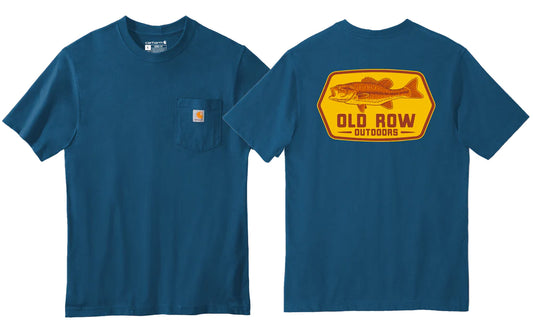 Old Row Outdoors Bass Badge Premium Pocket Tee