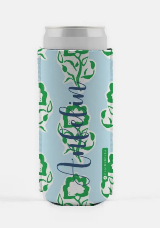 Green Slim Can Cooler