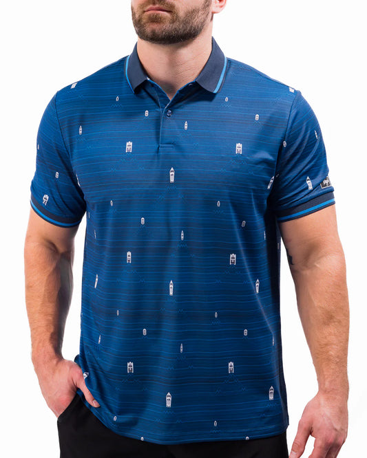 Waggle Men's Pique Polo - Wake Life