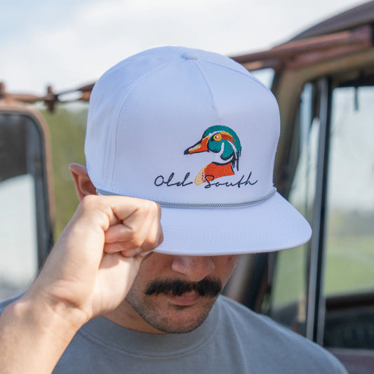 Old South Wood Duck Head Whiteout - Trucker Hat
