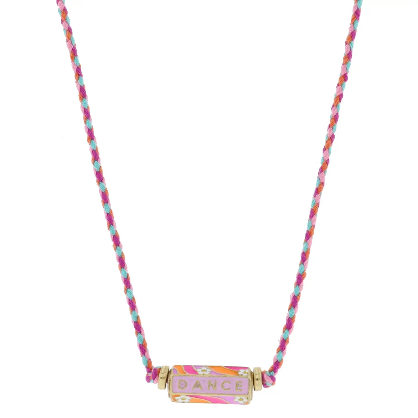 JM Kids 6-Sided Cylinder, "Dance" & Daisies Necklace