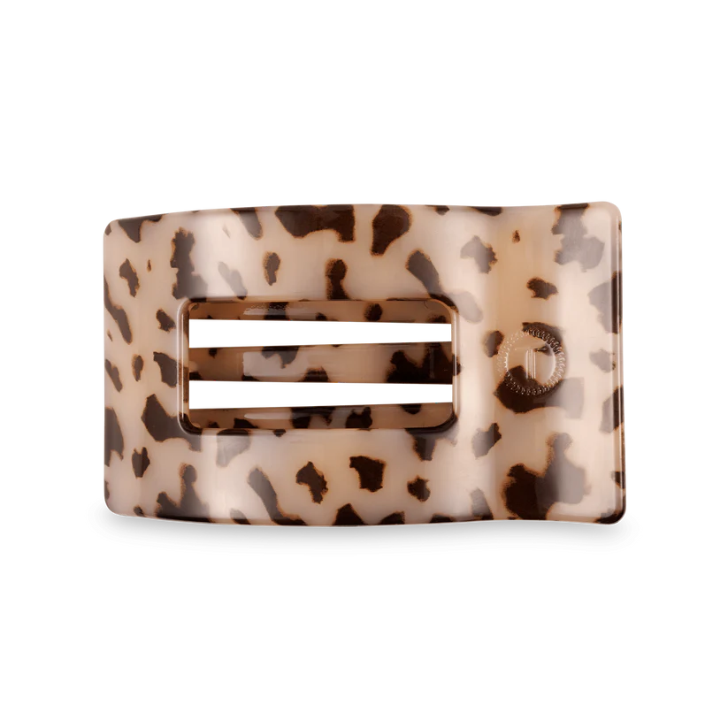 Teleties Medium Flat Rectangle Hair Clip - Blonde Tortoise