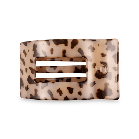 Teleties Medium Flat Rectangle Hair Clip - Blonde Tortoise