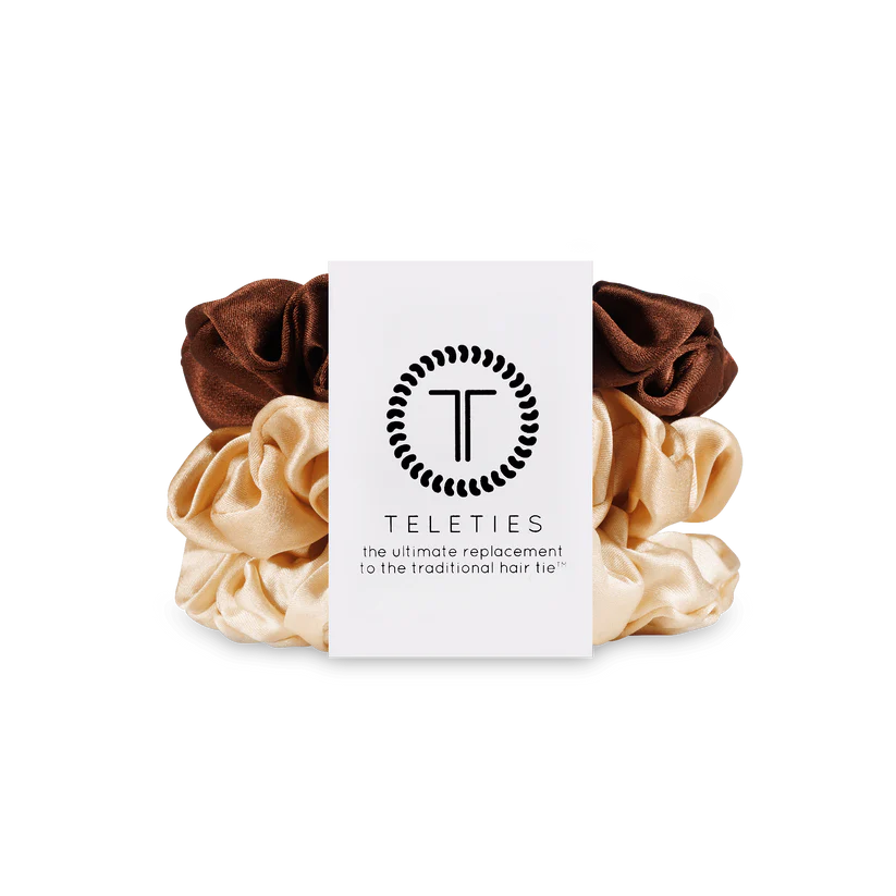 Teleties Large Silk Scrunchies - For the Love of Nudes