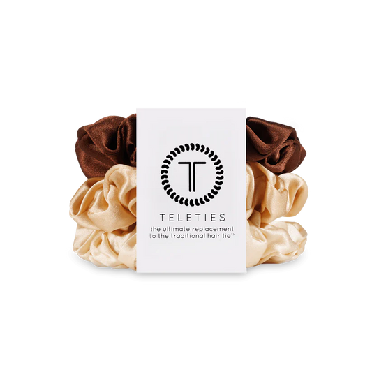 Teleties Large Silk Scrunchies - For the Love of Nudes