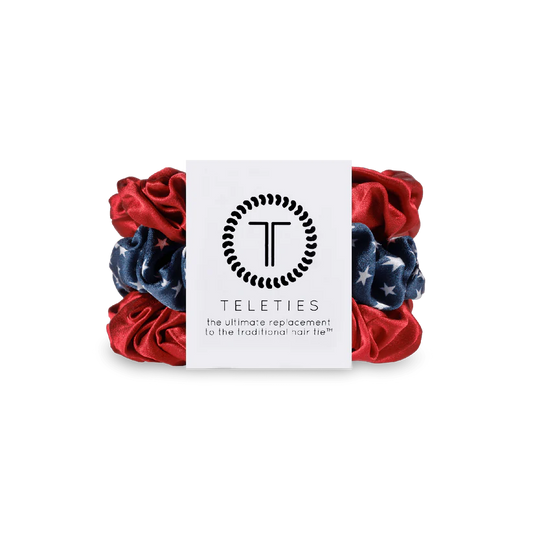 Teleties Large Silk Scrunchies - Independence Bae