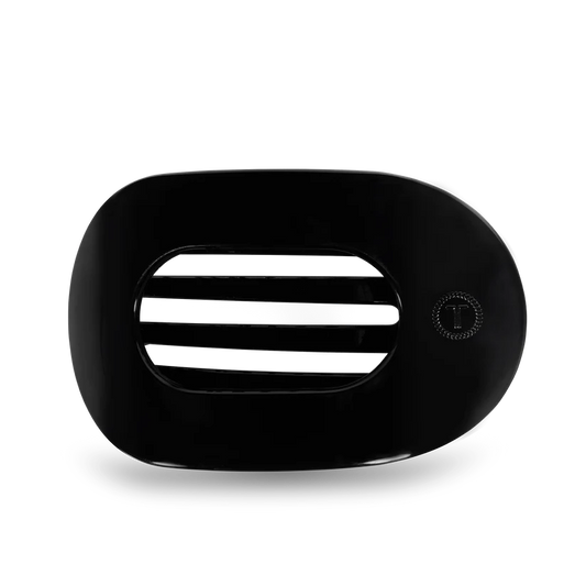 Teleties Large Flat Round Hair Clip - Jet Black