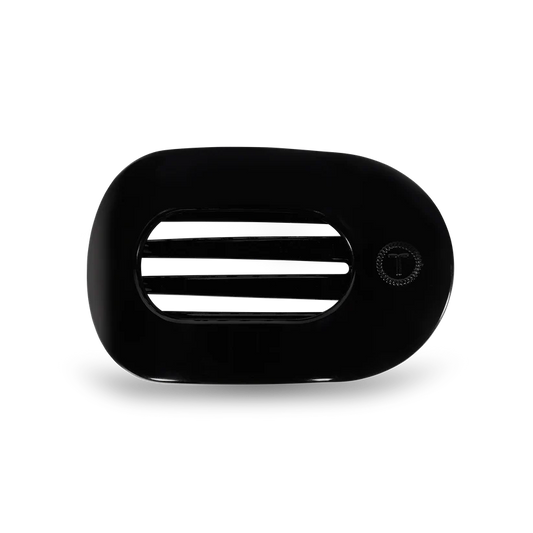 Teleties Medium Flat Round Hair Clip - Jet Black