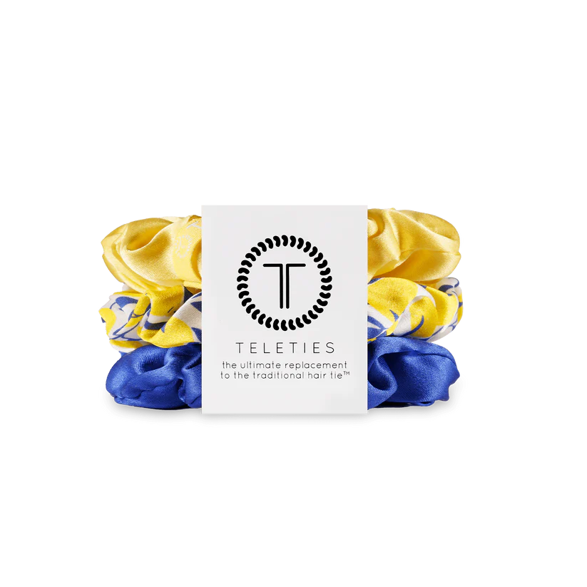 Teleties Large Silk Scrunchies - Limoncello