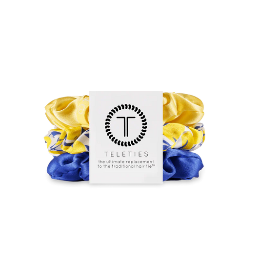 Teleties Large Silk Scrunchies - Limoncello