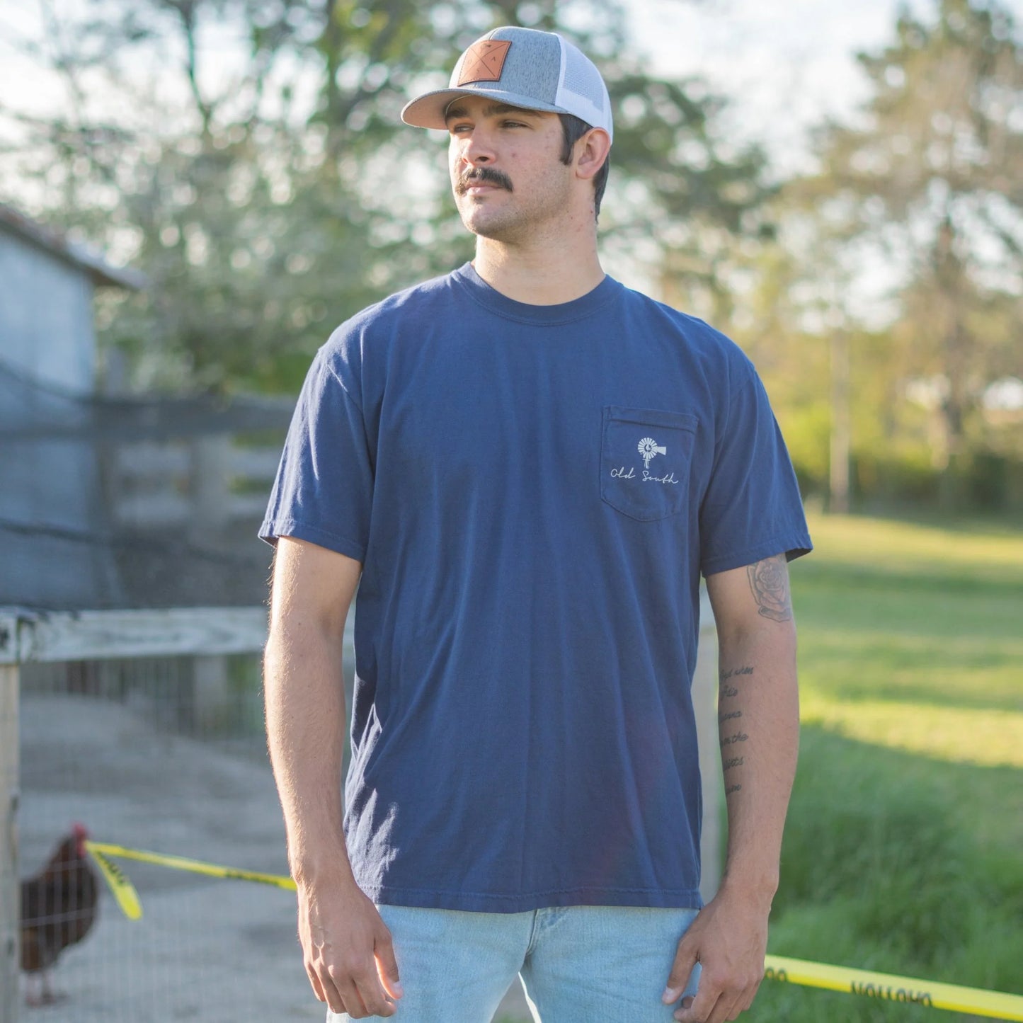 Old South Bass American Flag Short Sleeve Tee