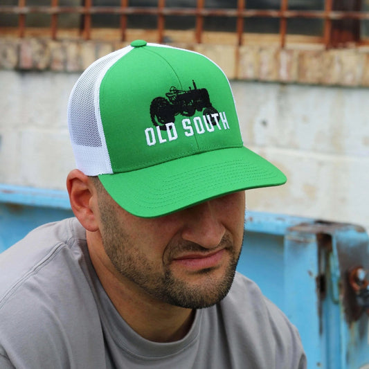 Old South Arch Leather Patch - Tractor Green
