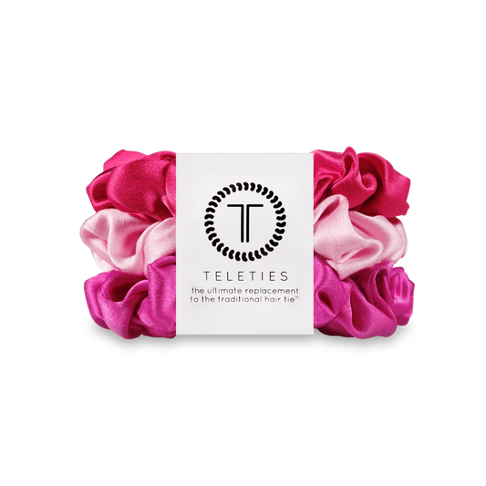 Teleties - Rose All Day Silk Scrunchies Large