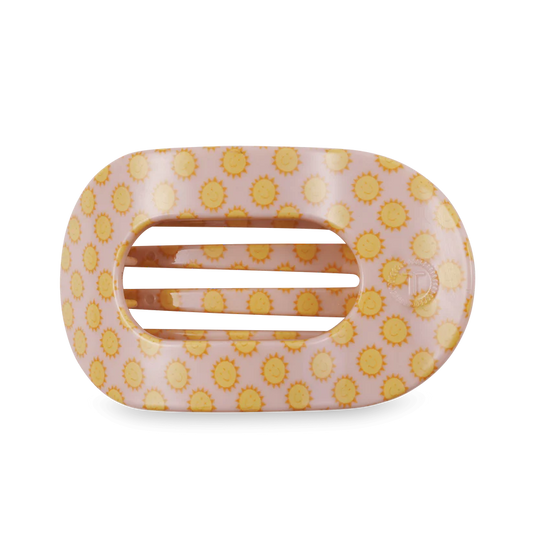 Teleties Large Flat Round Hair Clip - Sunny Days Ahead