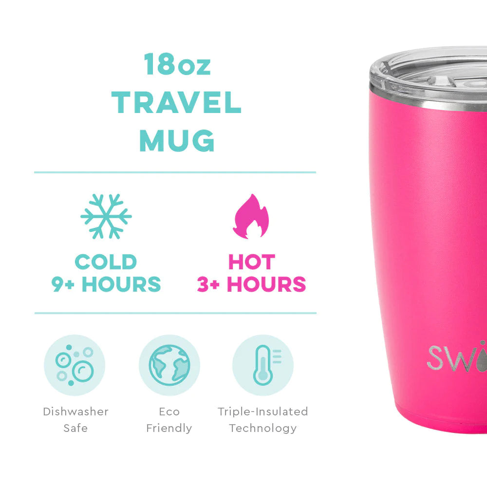 Swig Hot Pink Travel Mug 18oz