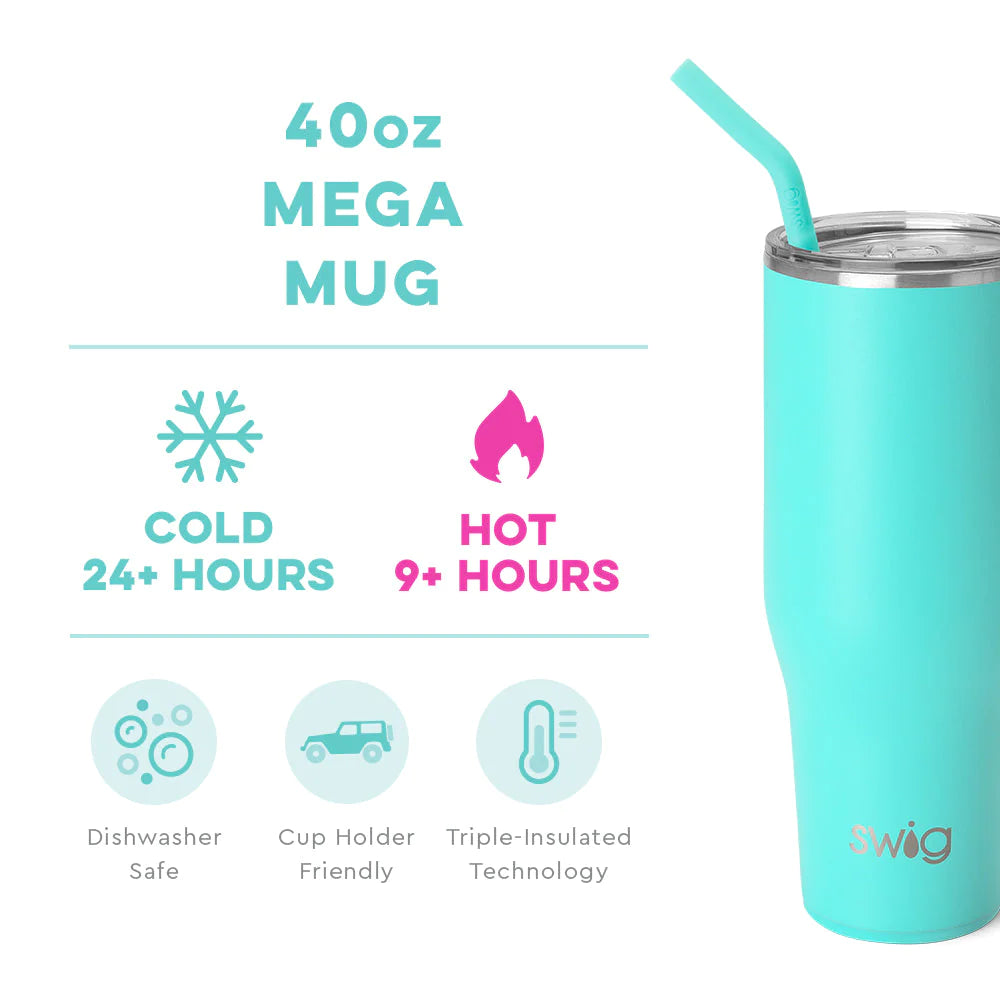 Swig Aqua Mega Mug 40oz