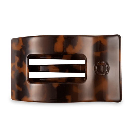 Teleties Large Flat Rectangle Hair Clip - Tortoise