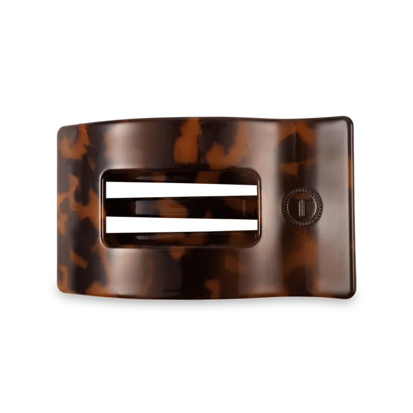 Teleties Medium Flat Rectangle Hair Clip - Tortoise
