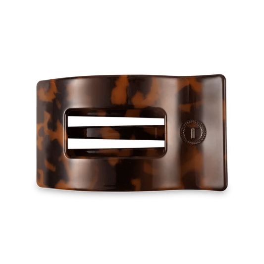 Teleties Medium Flat Rectangle Hair Clip - Tortoise