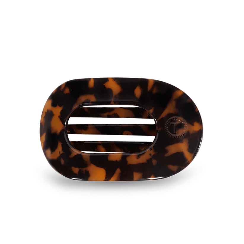 Teleties Medium Flat Round Hair Clip - Tortoise