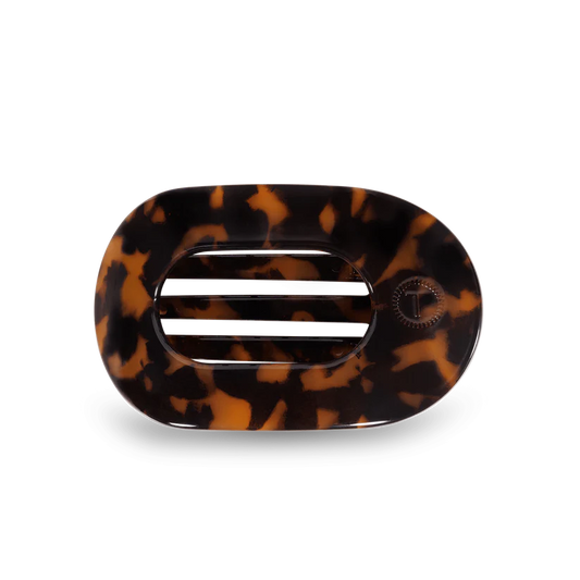 Teleties Medium Flat Round Hair Clip - Tortoise