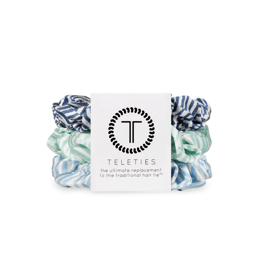 Teleties - Totally Turquoise Silk Scrunchies Large