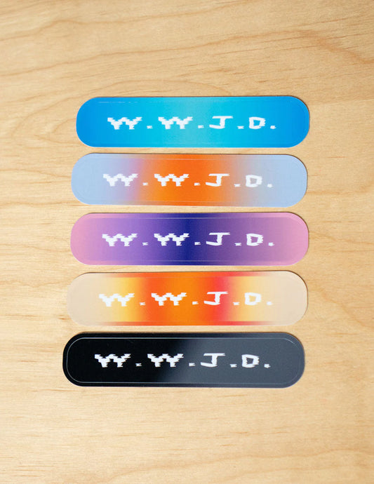 WWJD Gradient Sticker