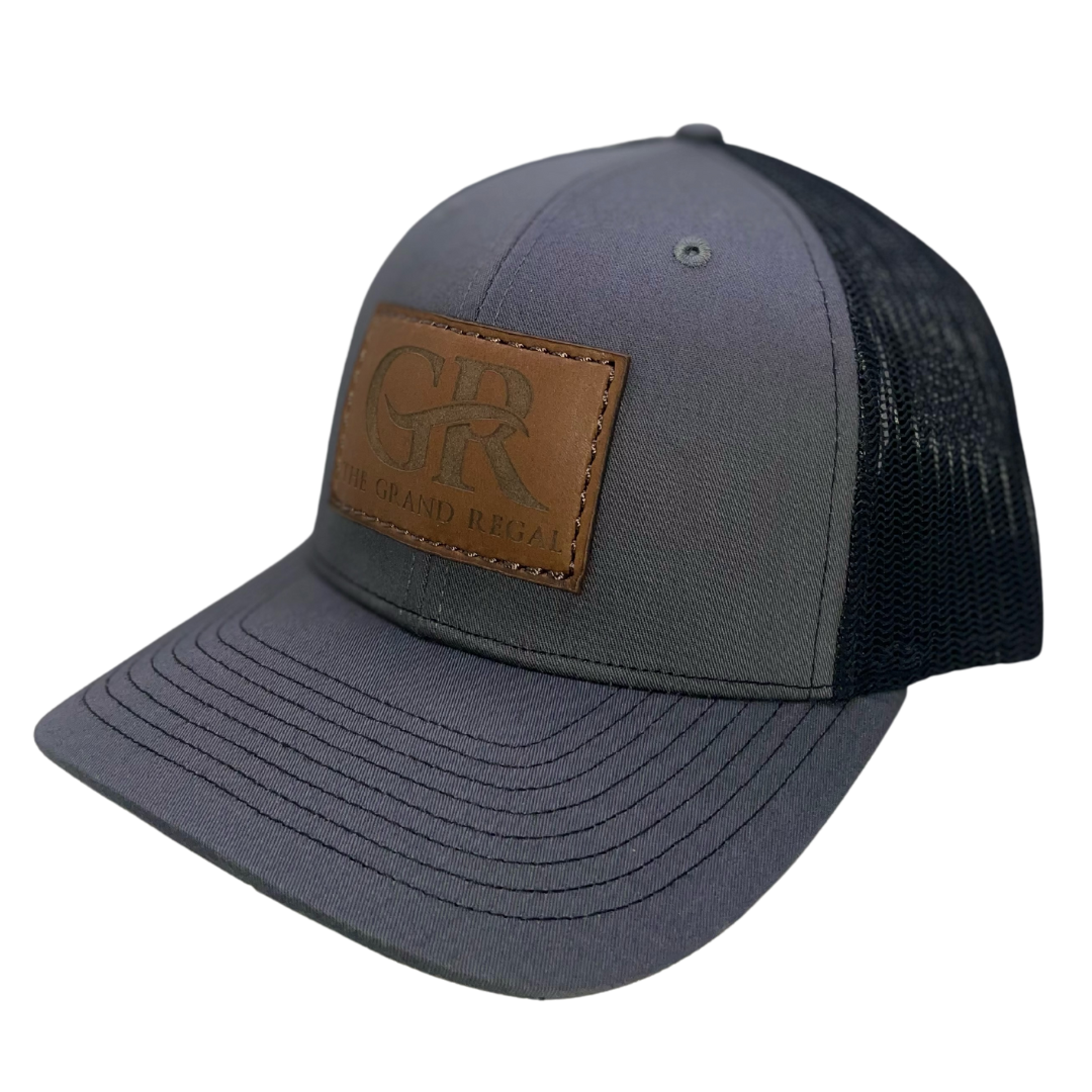 Grand Regal Hat Gray w/leather Patch