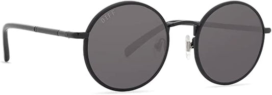 DIFF Liam Matte Black w/Grey Lense Sunglasses