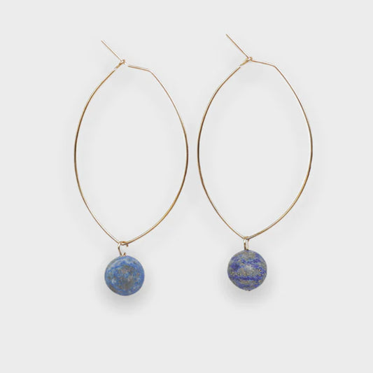 Lenny Earrings Lapis Lazuli