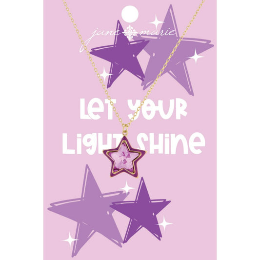 Kids Crystal Necklace - Let Your Light Shine