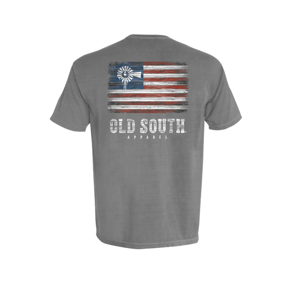 Old South Pallet American Flag Short Sleeve Tee