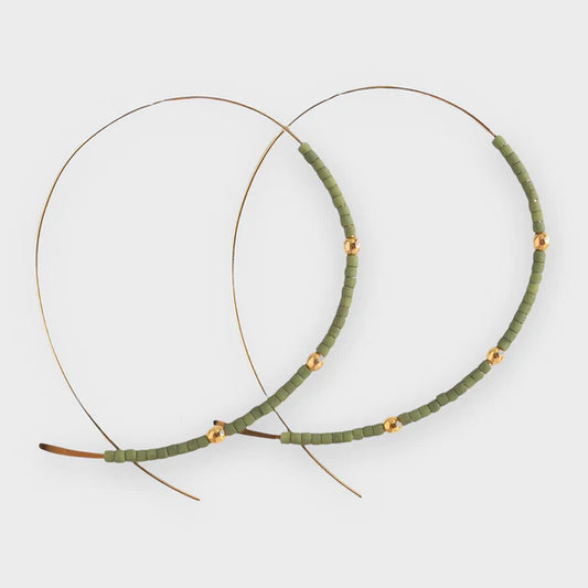 The Confetti Earring - Olive