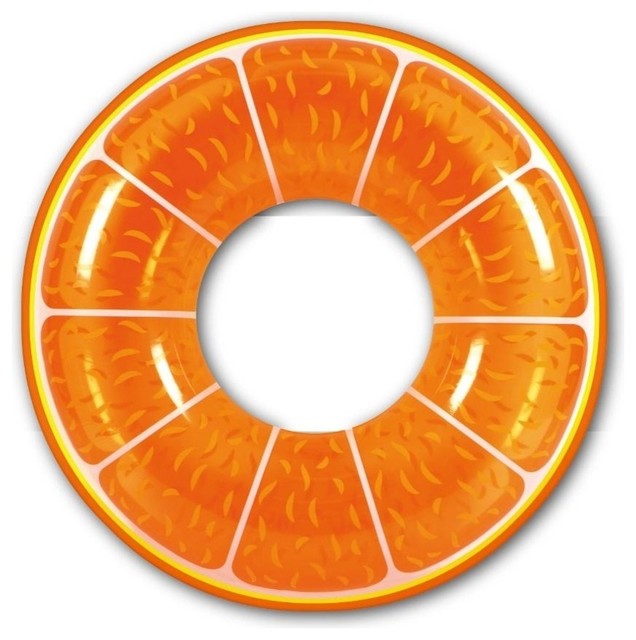 Orange Swim Ring Inflatable with Rope