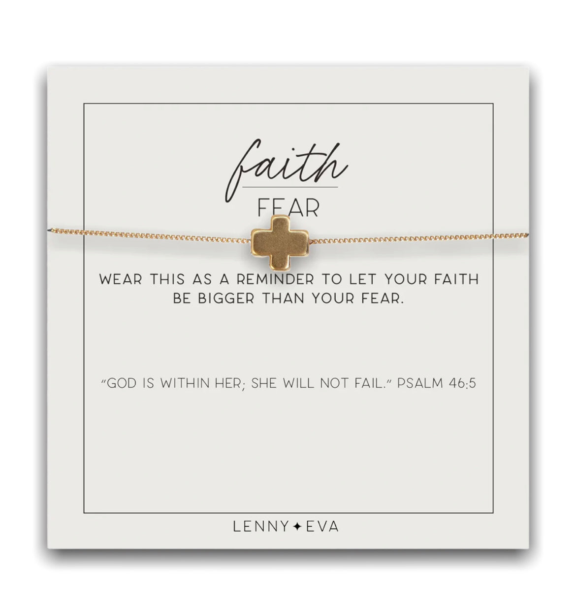 Faith Over Fear Cross Necklace