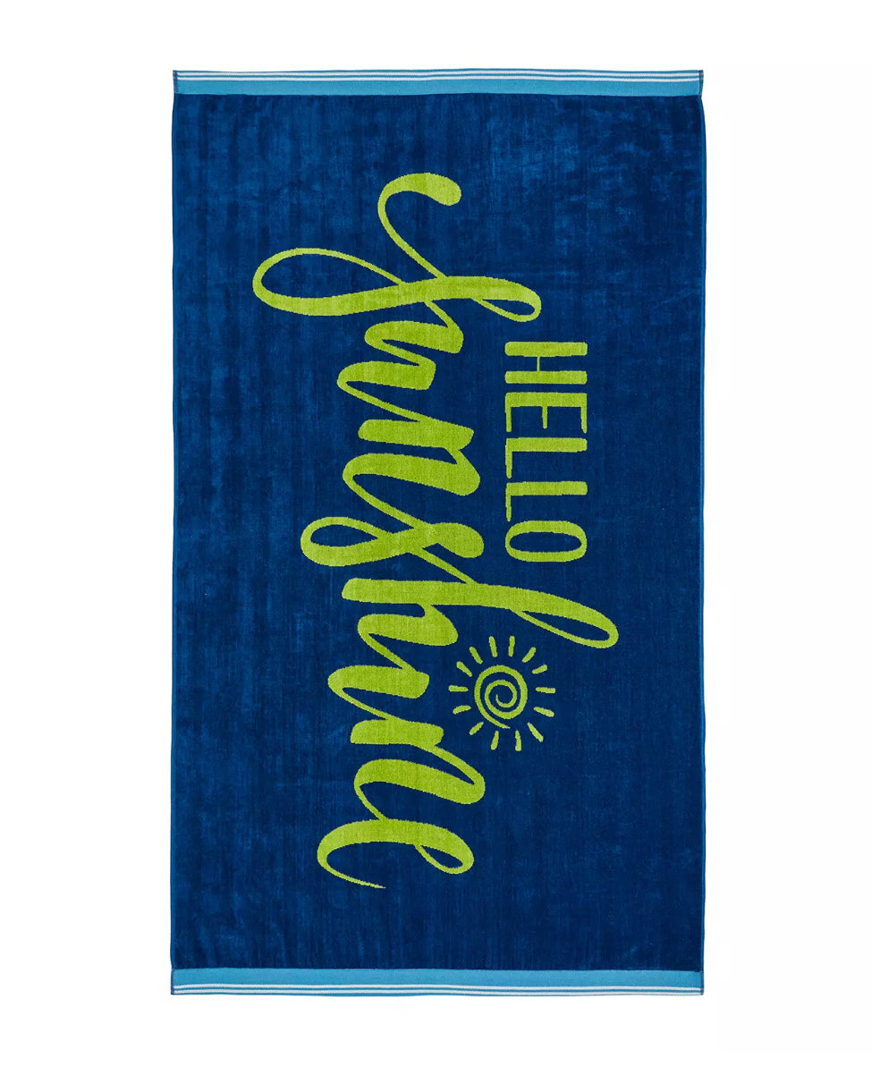 Adult Beach Towel - Hello Sunshine