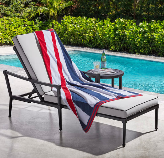 Adult Beach Towel - Red Stripe