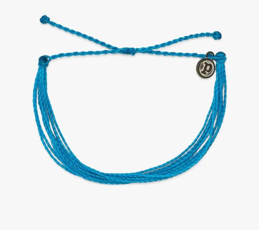 Pura Vida Solid Original Bracelet - Neon Blue