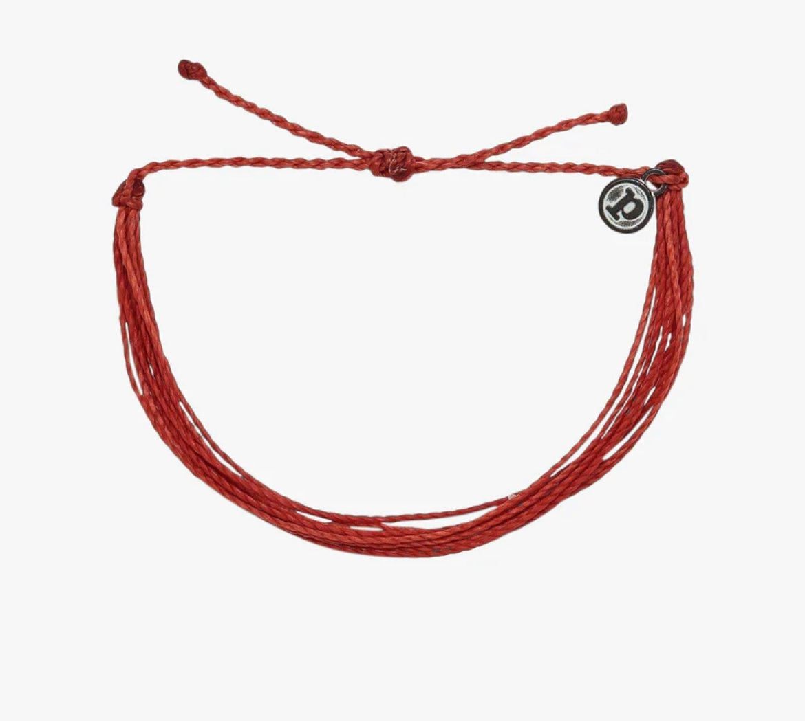 Pura Vida Solid Original Bracelet - Red