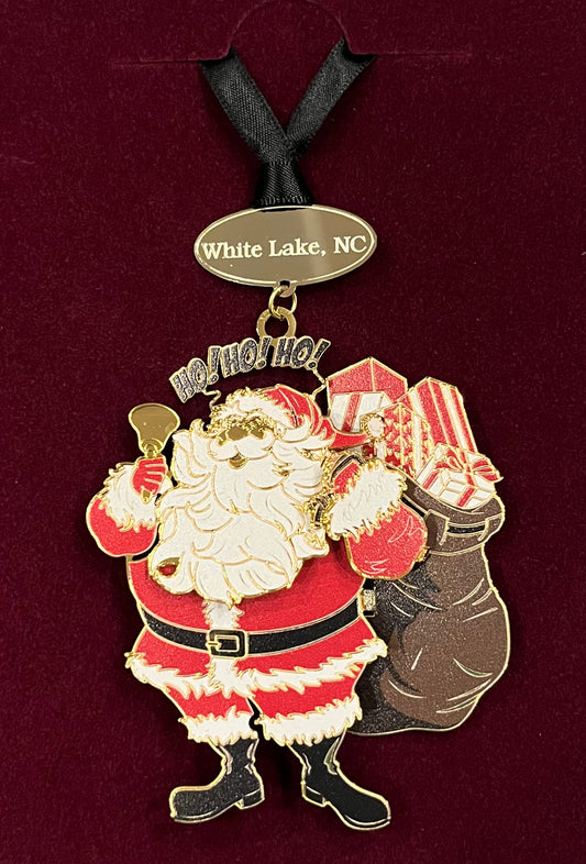 Visit From Santa White Lake Ornament